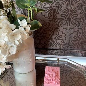 Elegant Pink Floral Soap Bar